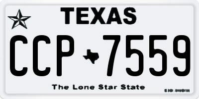 TX license plate CCP7559