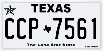 TX license plate CCP7561