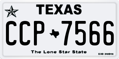 TX license plate CCP7566