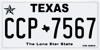 TX license plate CCP7567