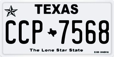 TX license plate CCP7568
