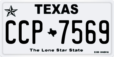 TX license plate CCP7569