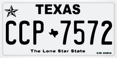 TX license plate CCP7572