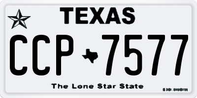 TX license plate CCP7577