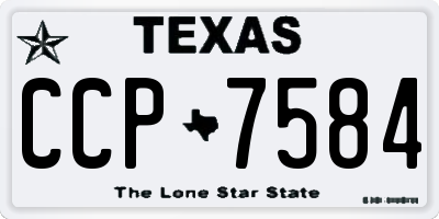 TX license plate CCP7584