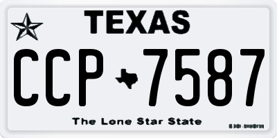 TX license plate CCP7587