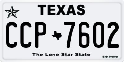TX license plate CCP7602