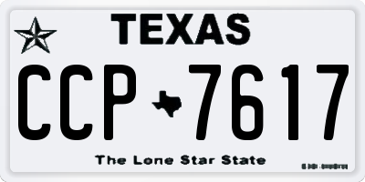 TX license plate CCP7617