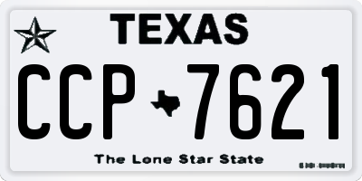 TX license plate CCP7621