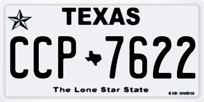 TX license plate CCP7622