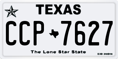 TX license plate CCP7627