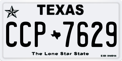TX license plate CCP7629