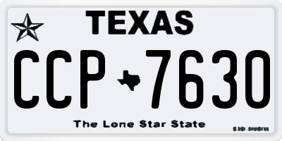 TX license plate CCP7630
