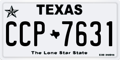 TX license plate CCP7631