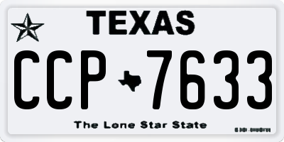 TX license plate CCP7633