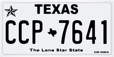 TX license plate CCP7641