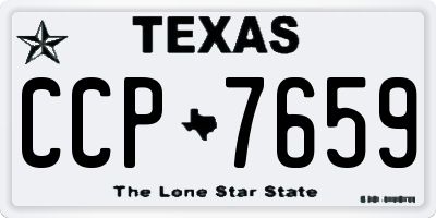 TX license plate CCP7659