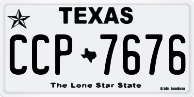 TX license plate CCP7676