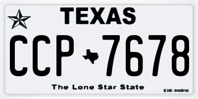 TX license plate CCP7678
