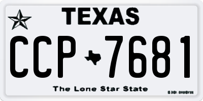 TX license plate CCP7681