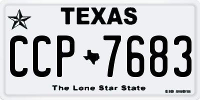 TX license plate CCP7683