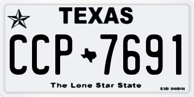 TX license plate CCP7691