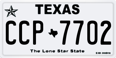 TX license plate CCP7702