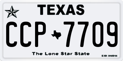 TX license plate CCP7709