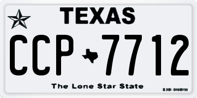 TX license plate CCP7712