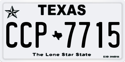 TX license plate CCP7715
