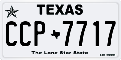 TX license plate CCP7717
