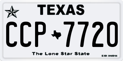 TX license plate CCP7720