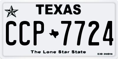 TX license plate CCP7724