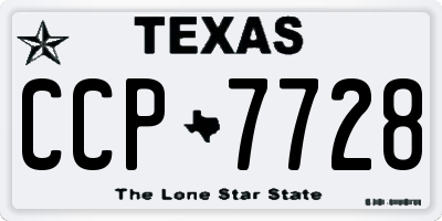 TX license plate CCP7728