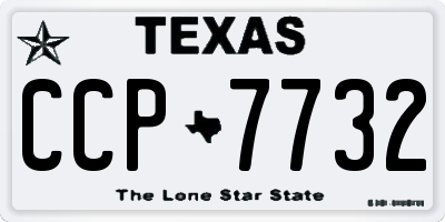 TX license plate CCP7732
