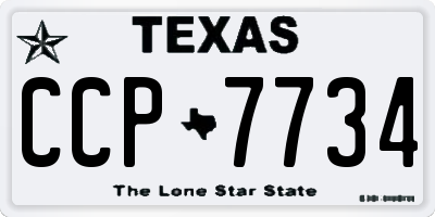 TX license plate CCP7734