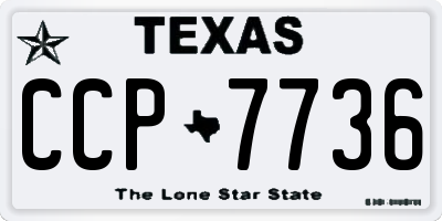 TX license plate CCP7736