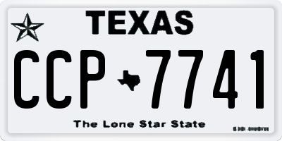 TX license plate CCP7741