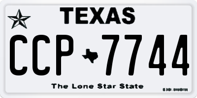 TX license plate CCP7744