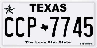 TX license plate CCP7745