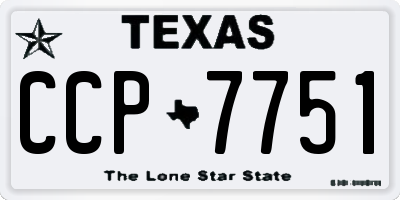 TX license plate CCP7751