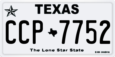 TX license plate CCP7752