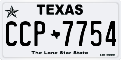 TX license plate CCP7754