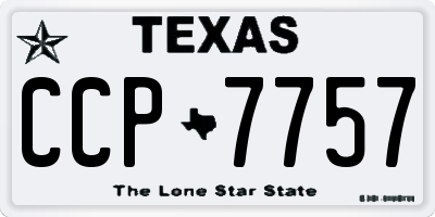 TX license plate CCP7757