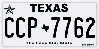 TX license plate CCP7762