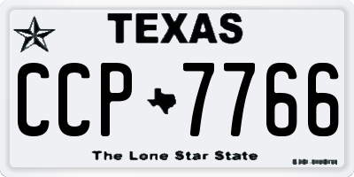 TX license plate CCP7766