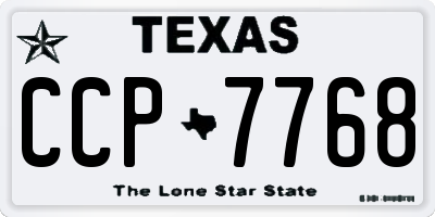 TX license plate CCP7768