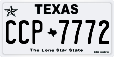 TX license plate CCP7772