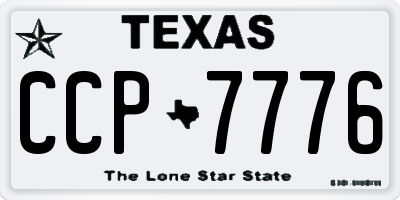 TX license plate CCP7776