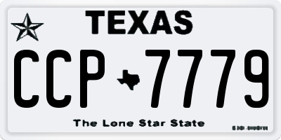TX license plate CCP7779